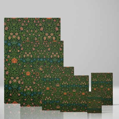 Violet and Columbine - Classic Green Botanical Art By William Morris 