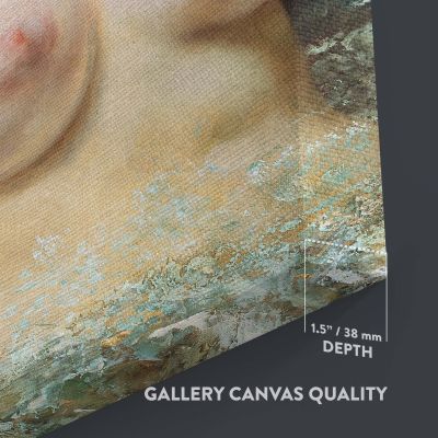 The Woman in the Waves - Sensual Ocean Nude By Gustave Courbet 