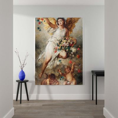 Eirene - Greek Goddess of Peace with Cherubs By Ludwig Knaus 
