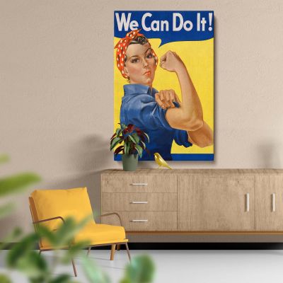 We Can Do It - Rosie the Riveter Feminist Poster By J. Howard Miller 