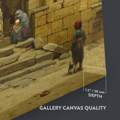 The Courtyard of a House in Cairo - Egyptian Street Scene By Willem de Famars Testas 