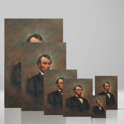 Abraham Lincoln - Vintage Oil Portrait of U.S. President
