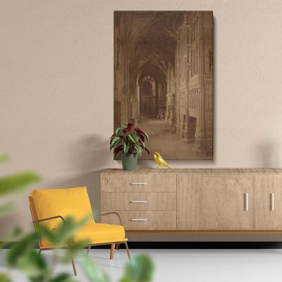 Gothic Cathedral Hallway - Sepia Cloister Photo Print By Unknown Photographer 