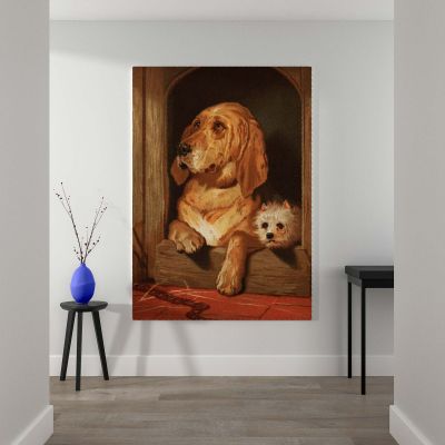 Dignity and Impudence - Bloodhound and Terrier Dog Portrait By Sir Edwin Landseer 