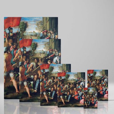 Christ Falling on the Way to Calvary - Sacrificial Scene By Raphael 