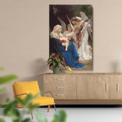 The Virgin of the Angels - Madonna with Child and Angels By Bouguereau 