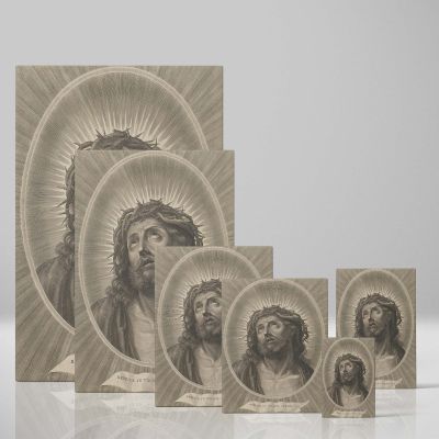 Head of Christ - Classical Crowned Religious Oval By Adrian van Melar 