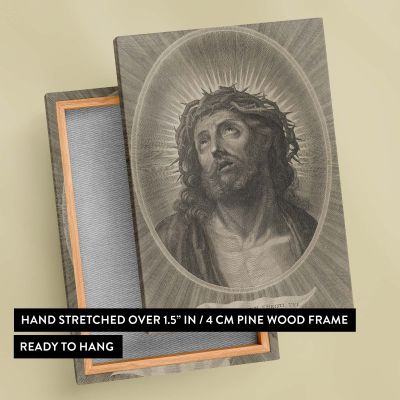 Head of Christ - Classical Crowned Religious Oval By Adrian van Melar 