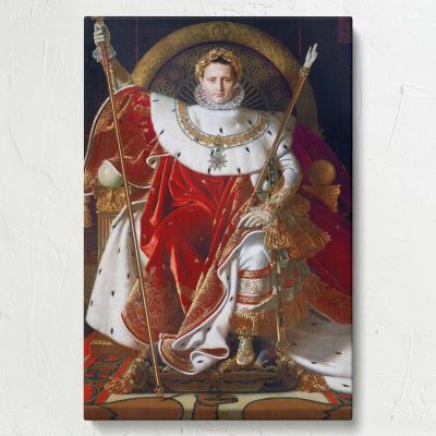 Napoleon on Imperial Throne - Regal French Portrait By Jean-Auguste-Dominique Ingres 