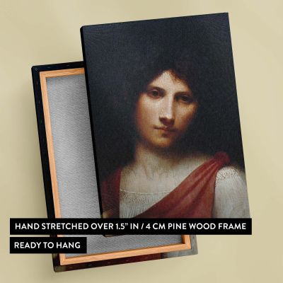 Youth Holding an Arrow - Serene Red-Clad Young Man By Giorgione 