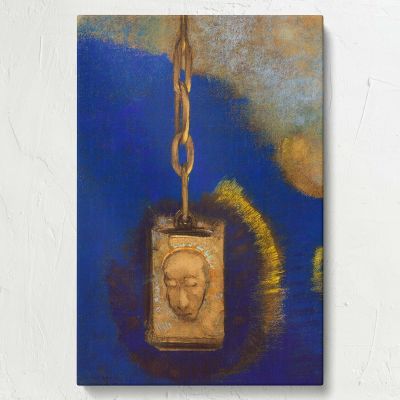Beacon - Symbolic Pendant Portrait with Glow By Odilon Redon 
