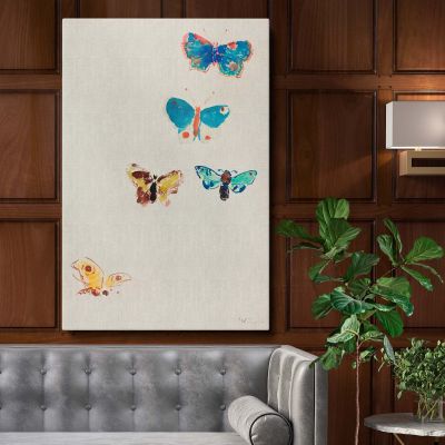 Five Butterflies - Watercolor Insect Illustration By Odilon Redon 
