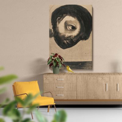 Guardian Spirit of the Waters - Surreal Ocean Face Drawing By Odilon Redon 