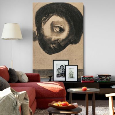 Guardian Spirit of the Waters - Surreal Ocean Face Drawing By Odilon Redon 