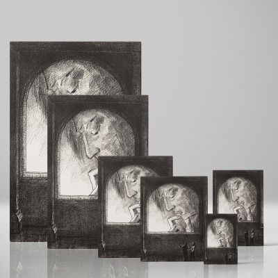 Light - Giant Head in Window Observed in Silence By Odilon Redon 