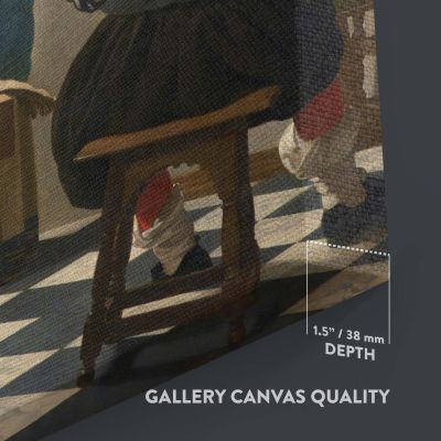 The Allegory of Painting - Dutch Artist and Muse Scene By Johannes Vermeer 