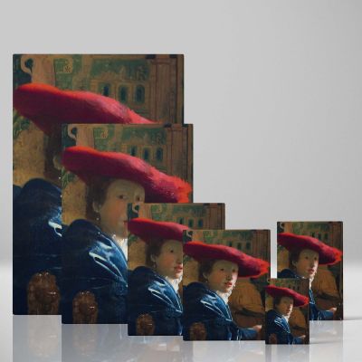 Girl with the Red Hat - Dutch Golden Age Elegance By Johannes Vermeer 