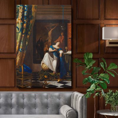 Allegory of the Catholic Faith - Spiritual Baroque Symbolism By Johannes Vermeer 