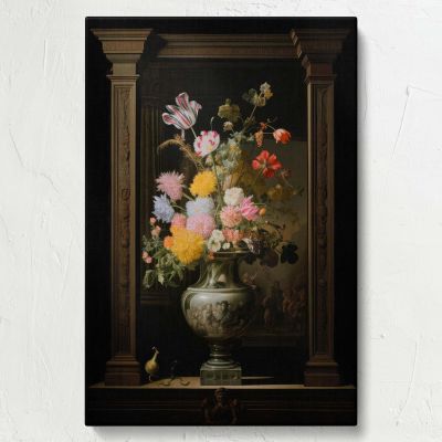 Vase of Flowers - Dutch Still Life in Vermeer Style