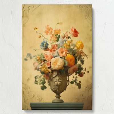 Baroque Floral Bouquet - Vintage Pastel and Bold Flowers