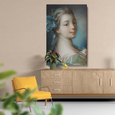Young Girl - Soft Pastel Rococo Portrait By Franois Boucher 