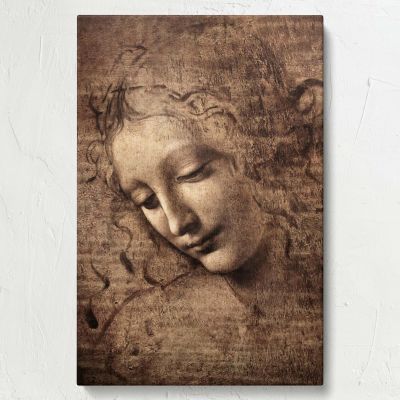 La Scapigliata - Flowing-Hair Renaissance Portrait By Leonardo da Vinci 