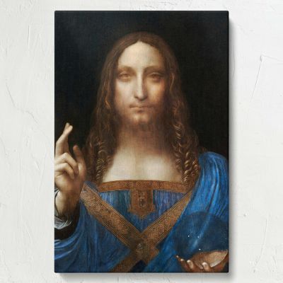 Salvator Mundi - Christ with Crystal Orb By Leonardo da Vinci 
