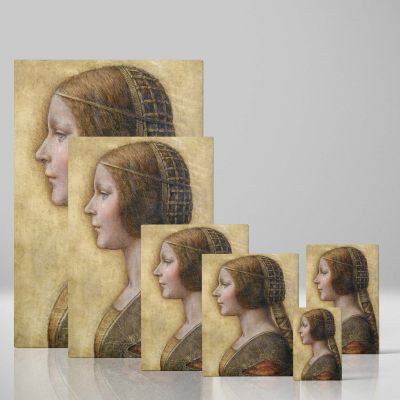Profile of a Young FiancŽe - Renaissance Side Portrait By Leonardo da Vinci 