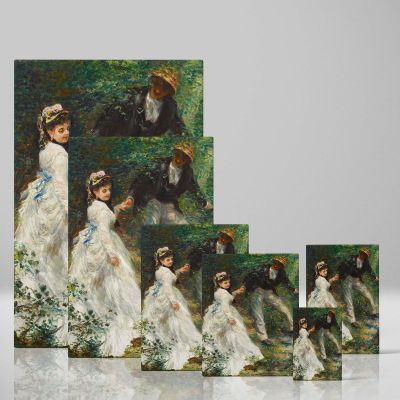 La Promenade - Romantic Couple in Nature By Pierre-Auguste Renoir 