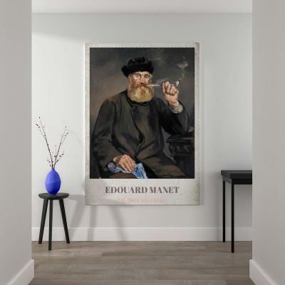 The Smoker - Bearded Man with Pipe in Bold Brushwork By 