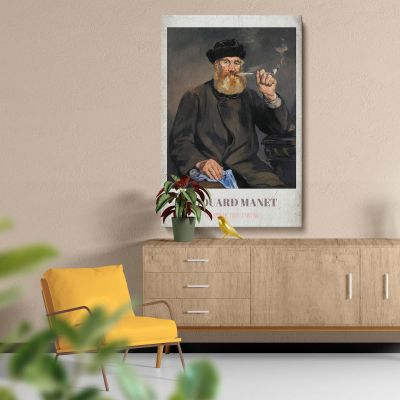The Smoker - Bearded Man with Pipe in Bold Brushwork By 