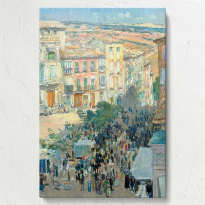 View of a Southern French City - Colorful Impressionist Cityscape By Childe Hassam 