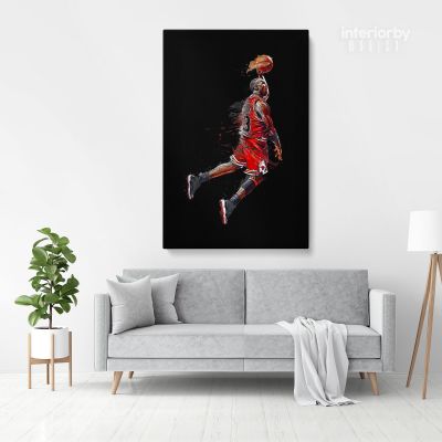Michael Jordan Poster Basketball Canvas with Frame or Rolled Canvas Kids Gaming Zone Home Decor Wall Art