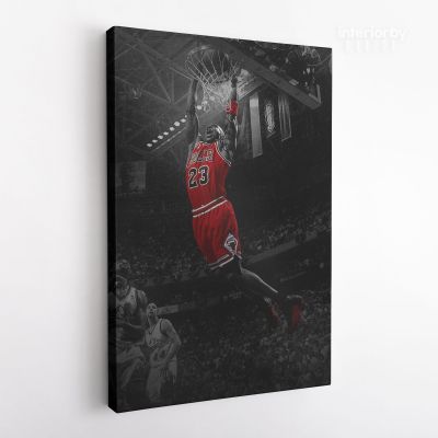 Michael Jordan Basketball Canvas with Frame or Rolled Sports Canvas