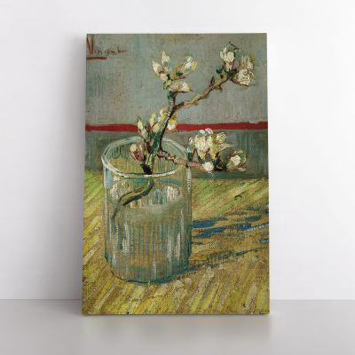 Vincent Van Gogh Painting Blossoming Almond Branch In A Glass Abstract Painting Photo Print on Canvas