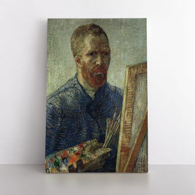 Vincent Van Gogh Painting Self-Portrait As An Artist Abstract Painting Photo Print on Canvas