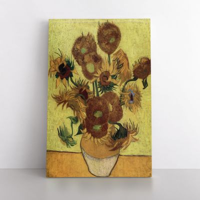 Vincent Van Gogh Painting Sunflowers Poster Photo Print on Canvas with Frame Abstract Painting Wall Art