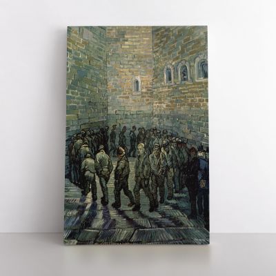 Vincent Van Gogh Painting Prisoners Exercising Photo Print on Canvas