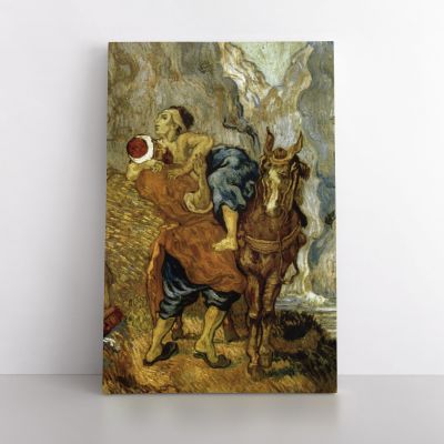 Vincent Van Gogh Painting The Good Samaritan Abstract Painting Photo Print on Canvas