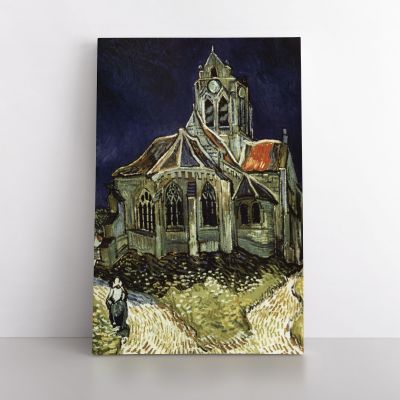 Vincent Van Gogh Painting The Church At Auvers Abstract Painting Photo Print on Canvas