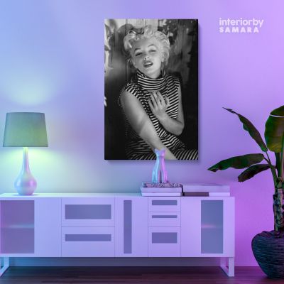 Marilyn Monroe Sexy Black and White Canvas Model Singer Nude Photo Canvas