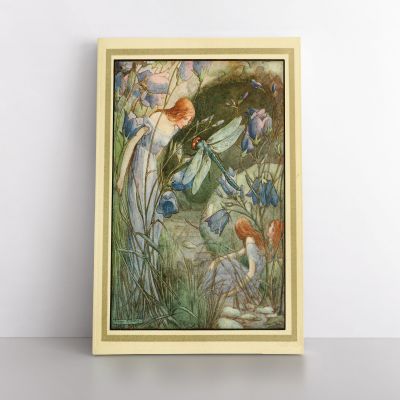 Vintage Fairy Original Painting in Canvas with Frame Wall Artwork model Painting Photo Poster Print Canvas
