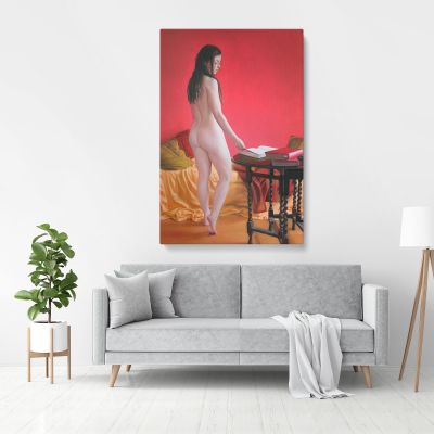 Nude Women Painting by Famous Owen Claxton Photo Print on Canvas Naked Art Home Decor Wall Mural