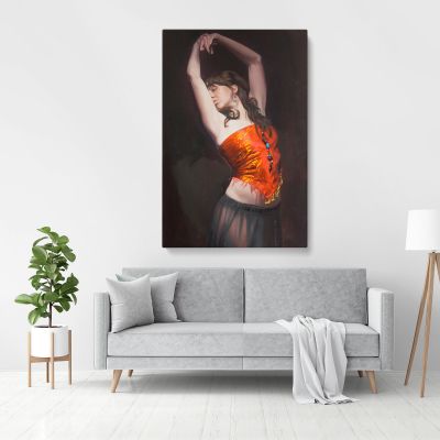 Women Dancing Painting by Famous Owen Claxton Photo Print on Canvas Wall Mural Hangings Gift