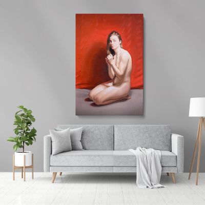 Naked Women Painting by Famous Owen Claxton Photo Print on Canvas Nude Wall Mural Hangings Gift