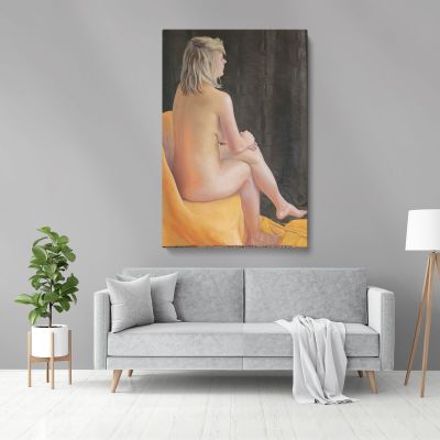 Famous Women's Erotica Painting by Owen Claxton Photo Print on Canvas Nude Girl Wall Mural Hangings Gift