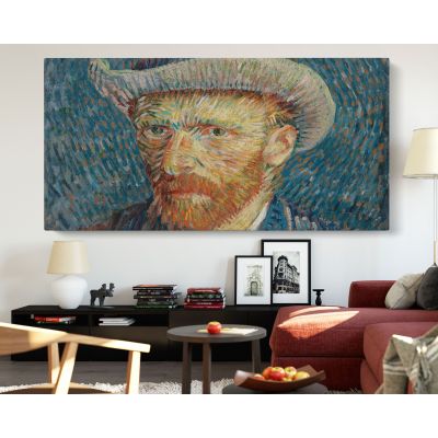 Vincent Van Gogh Self Painting Photo Print on Canvas Posters Home Decor Bedroom Wall Mural Ready to Hang