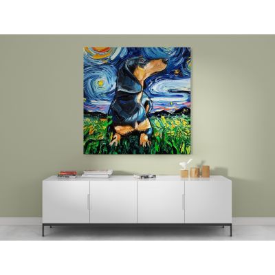 Vincent Van Gogh Starry Night Dogs Original Painting Photo Print on Canvas Wall Mural Hangings Gift