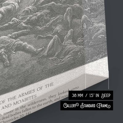 Ammonite and Moabite Army - Gustave Dore Engraved Battle with Chariots 