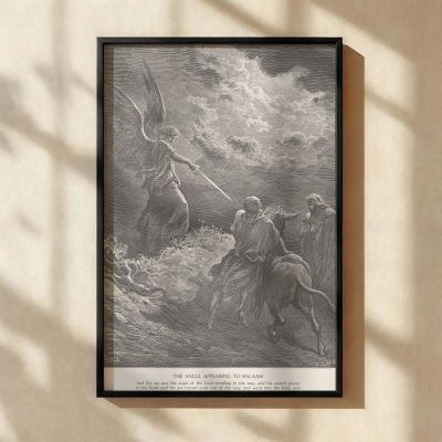 Angel Blocks Balaam - Gustave Dore Donkey Sees Divine Messenger 